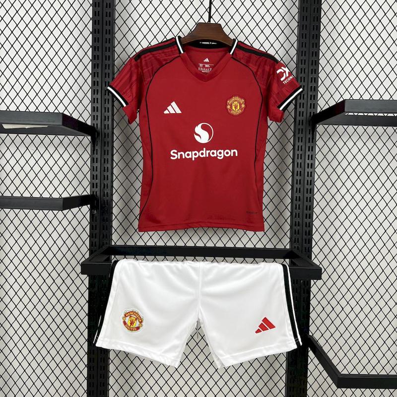Manchester United Home Kit 25-26 Kids